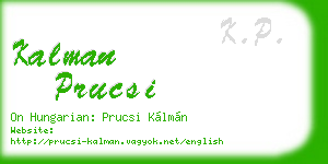 kalman prucsi business card